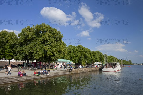 Maschsee, an artificial lake in Hanover, Lower Saxony, Germany, Europe