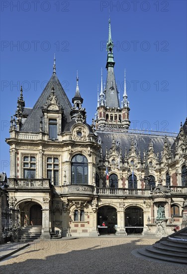 The Benedictine Palace, Palais de la Benedictine, liqueur distillery at Fecamp, Normandy, France, Europe