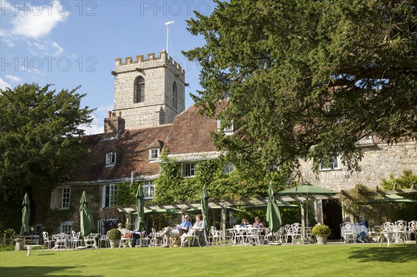 Gardens of the Priory Hotel, Wareham, Dorset, England, UK