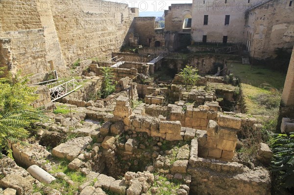 Roman archaeological site in the Alcazar de los Reyes Cristianos, Alcazar, Cordoba, Spain, Europe