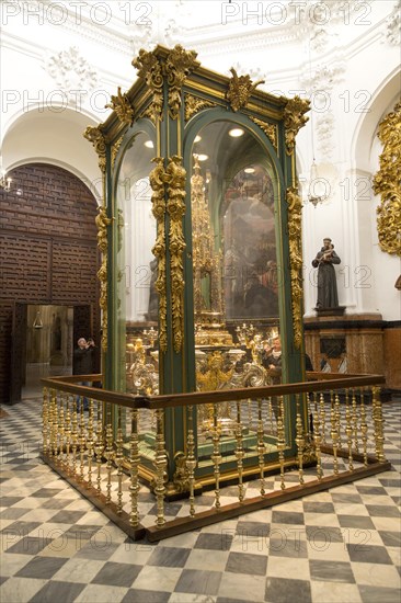 The Custody structure in the Chapel of Saint Teresa, inside Cathedral former mosque, Cordoba, Spain, Europe
