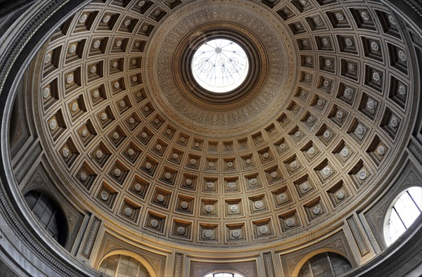 Temple of the Pantheon with the hole on the roof in Rome, Lazio in Italy