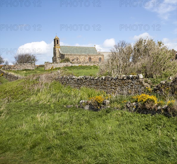 Parish Church of Saint Mary the Virgin, Holy Island, Lindisfarne, Northumberland, England, United Kingdom, Europe