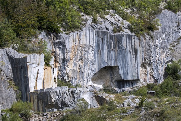 Carriere royale de l'Espiadet, Carriere du Roy, marble quarry at Payolle, Haute-Bigorre, Hautes-Pyrenees, France, Europe