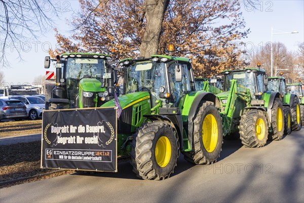 Farmers' protest action, Dresden, Saxony, Germany, Europe