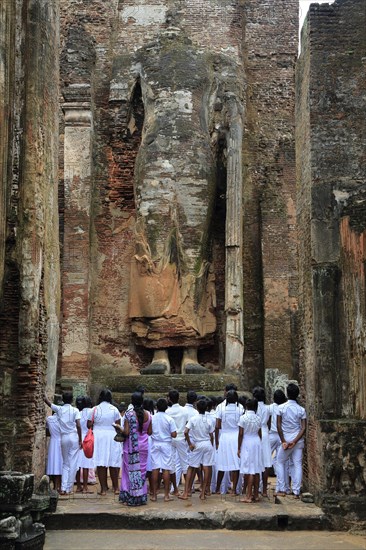 UNESCO World Heritage Site, ancient city Polonnaruwa, Sri Lanka, Asia, Lankatilaka building, Alahana Pirivena complex, Asia