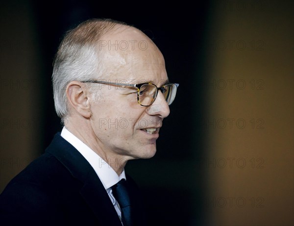 Luc Frieden, Prime Minister of the Grand Duchy of Luxembourg, recorded at a press conference after talks with Federal Chancellor Olaf Scholz at the Federal Chancellery in Berlin, 8 January 2024