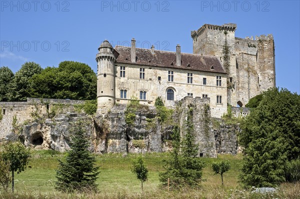 Chateau d'Excideuil, medieval castle in Excideuil, Dordogne, Aquitaine, France, Europe