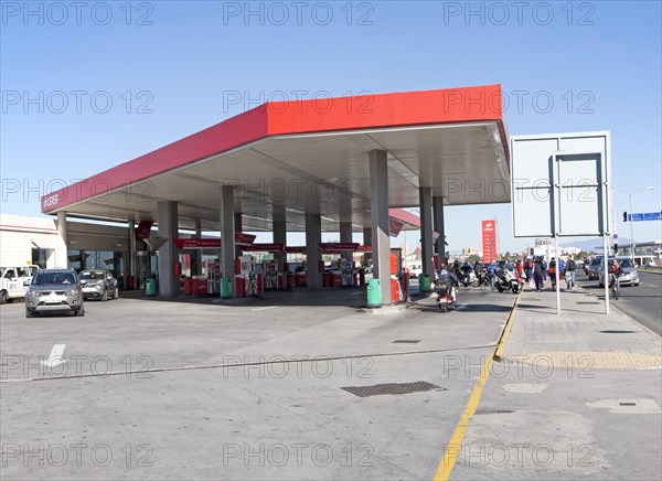 Cepsa Petrol Station on Winston Churchill Avenue, Gibraltar, British terroritory in southern Europe, this was the location where IRA gang members were killed by the SAS in 1988, Europe