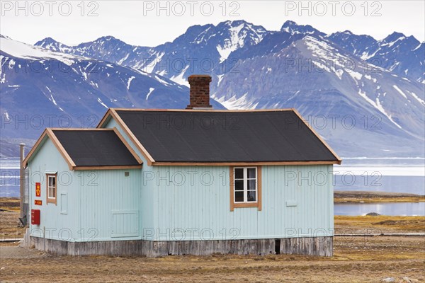 World's northern-most post office in Ny Alesund, former mining village on Spitsbergen, Svalbard, Norway, Europe