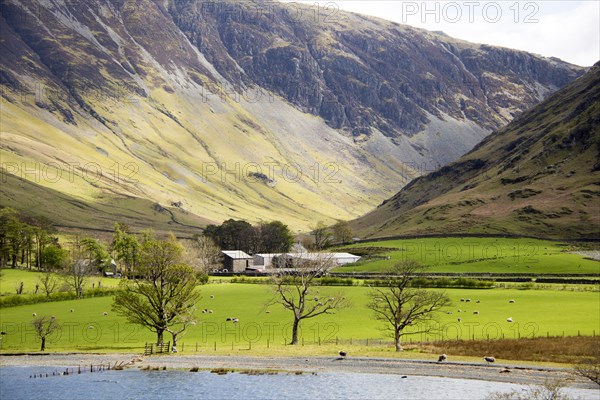 Honister Pass valley, Gatesgarth, Lake District national park, Cumbria, England, UK