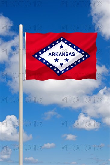 The flag of Arkansas, USA, Studio, North America