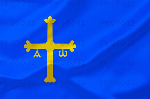 The flag of Asturias, Spain, Studio, Europe