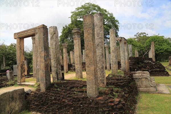 Atadage building in the Quadrangle, UNESCO World Heritage Site, the ancient city of Polonnaruwa, Sri Lanka, Asia