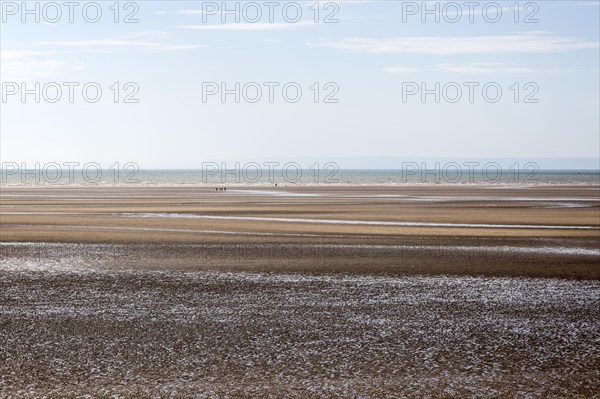 Beach at low tide, Swansea Bay, Swansea, South Wales, West Glamorgan, UK