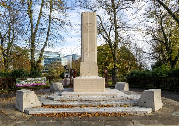 War memorial at Forbury Gardens, Abbey Quarter, Reading, Berkshire, England, UK