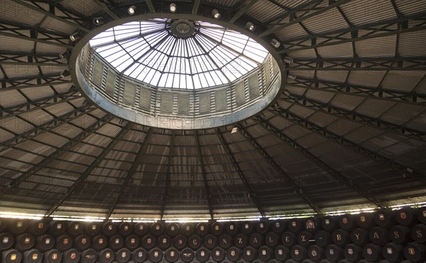 Circular La Conchacircular nineteenth century solera building, Gonzalez Byass bodega, Jerez de la Frontera, Spain, Europe