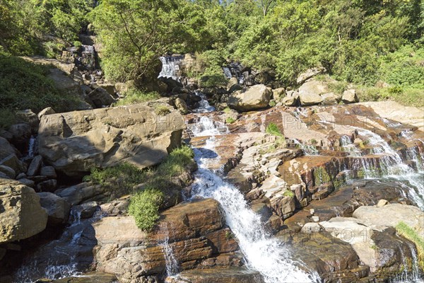 Waterfalls on Ramboda Oya river, Ramboda, Nuwara Eliya, Central Province, Sri Lanka, Asia