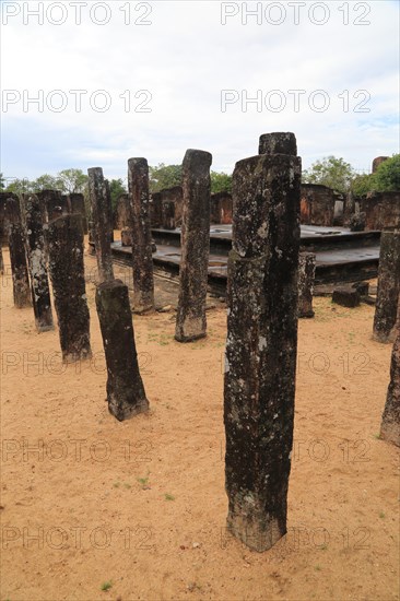 UNESCO World Heritage Site, ancient city Polonnaruwa, Sri Lanka, Asia, Buddha Seema Pasada building, Alahana Pirivena complex, Asia
