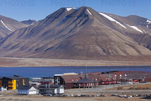 Research station of the Norsk Polarinstitutt, Norwegian Polar Institute, Norway's national institution for polar research at Ny-Alesund, Svalbard, Spitsbergen, Norway, Europe