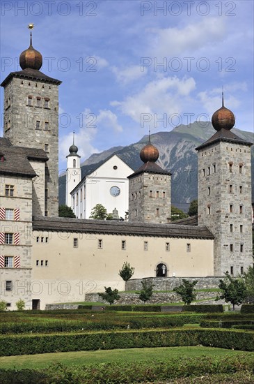 The Stockalper Palace, Stockalperpalast, castle at Brig, Brig-Glis in the Swiss Alps, Valais, Wallis, Switzerland, Europe