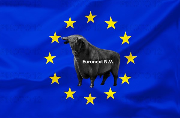 Stock market- bull market, rising prices, Euronext N. V., Studio