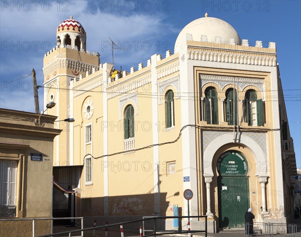 Mezquita Central, central mosque building designed by Enrique Nieto 1945, Melilla, north Africa, Spain, Europe
