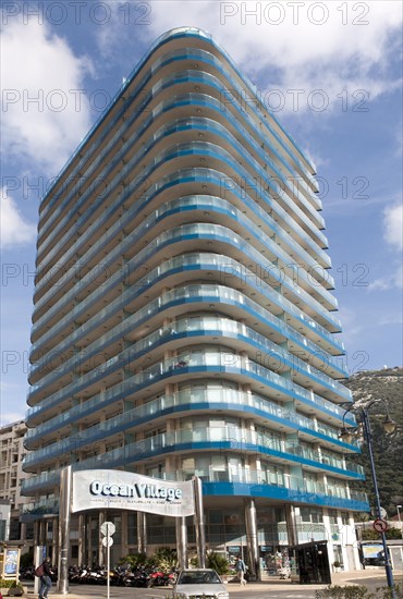 Ocean Village apartment block, Gibraltar, British overseas territory in southern Europe, Europe