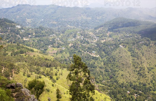 View from the peak of Ella Rock mountain, Ella, Badulla District, Uva Province, Sri Lanka, Asia