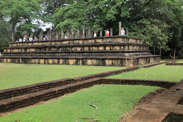 Council Chamber, Citadel, UNESCO World Heritage Site, the ancient city of Polonnaruwa, Sri Lanka, Asia