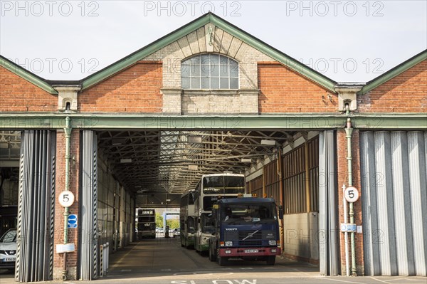 Bus depot Ipswich, Suffolk, England, UK