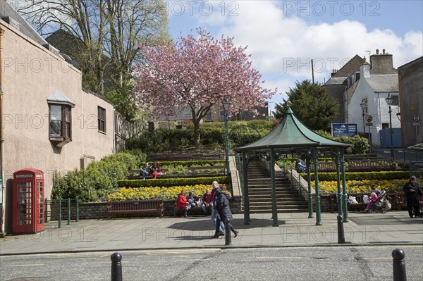 Town centre gardens, Hawick, Roxburghshire, Scotland, UK