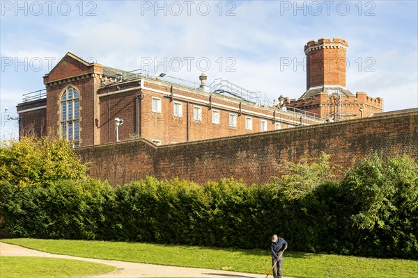 Walls of Reading prison, Reading, Berkshire, England, UK