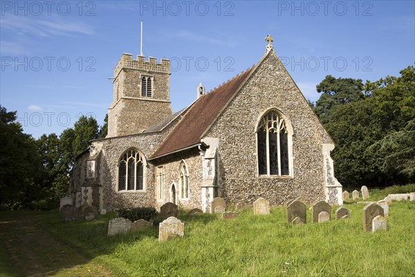 Parish church Saint Andrew village of Marlesford, Suffolk, England, UK