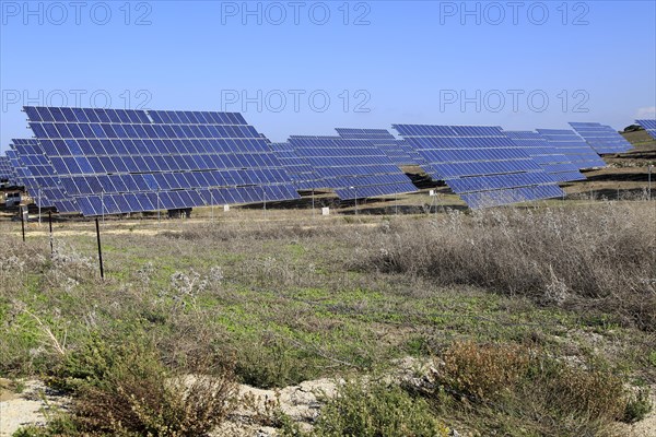 PV solar array at Cordel del Palmar, near Vejer de la Frontera, Cadiz province, Spain, Europe