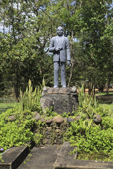 Statue of archaeologist Senarath Paranavitana, Sigiriya, Central Province, Sri Lanka, Asia
