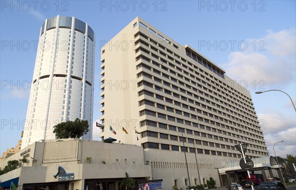 Modern architecture buildings central Colombo, Sri Lanka, Asia, Galadari Hotel and BOC building, Asia