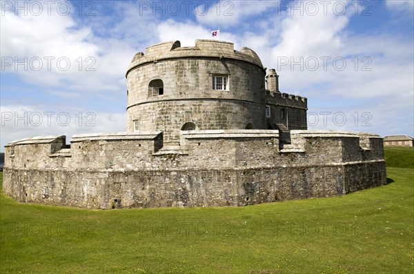 Historic buildings at Pendennis Castle, Falmouth, Cornwall, England, UK