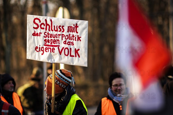 Farmers protest nationwide against the German government's agricultural policy Berlin, 08.01.2024