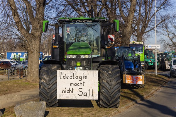 Farmers' protest action, Dresden, Saxony, Germany, Europe