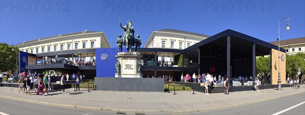 Panorama, Volkswagen stand at Odeonsplatz, IAA Mobility 2023, International Motor Show 2023, Munich, Bavaria, Germany, Europe