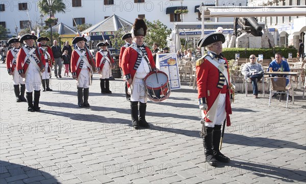 Ceremony of the Keys in Grand Casements Square, Gibraltar, British terroritory in southern Europe, Europe