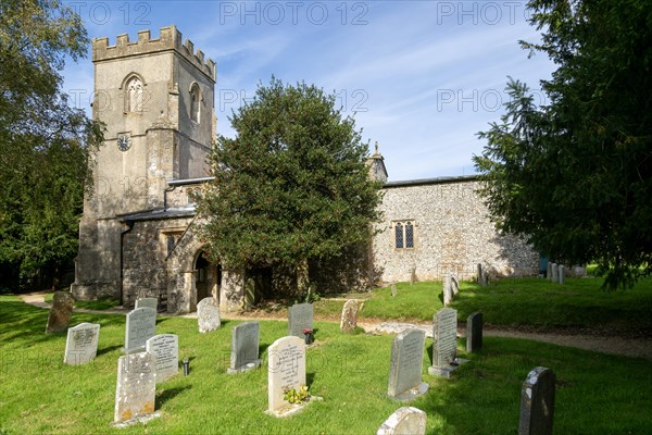 Village parish church of Saint Nicholas, Baydon, Wiltshire, England, UK