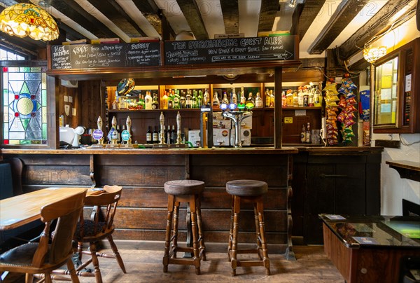 Inside the Allied Arms historic public house, Reading, Berkshire, England, UK