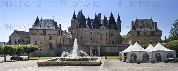 Chateau de Jumilhac, medieval castle at Jumilhac-le-Grand, Dordogne, Aquitaine, France, Europe