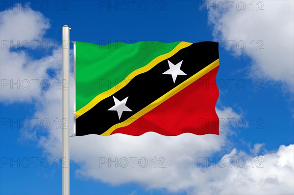 The flag of St Kitts and Nevis, Studio