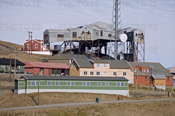 Factory in the town Longyearbyen, capital of Svalbard, Spitsbergen, Norway, Europe