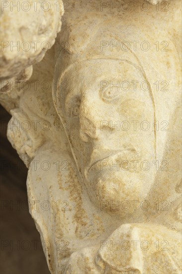 Capital in the cloister of St Trophime, Arles, Bouches-du-Rhone, Provence, France, Europe