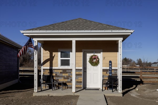 Longmont, Colorado, The Veterans Community Project is building tiny homes for homeless veterans. The development has 26 homes, ranging from 240 square feet for individuals to 320 square feet for families