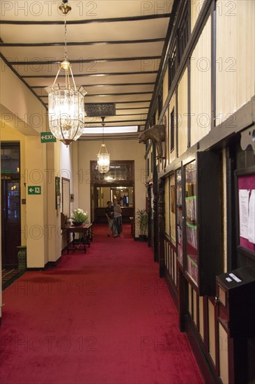 Interior of British colonial period Hill Club, Nuwara Eliya, Sri Lanka, Asia